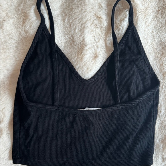 Joah Brown Black Ribbed Top - Picture 3 of 4